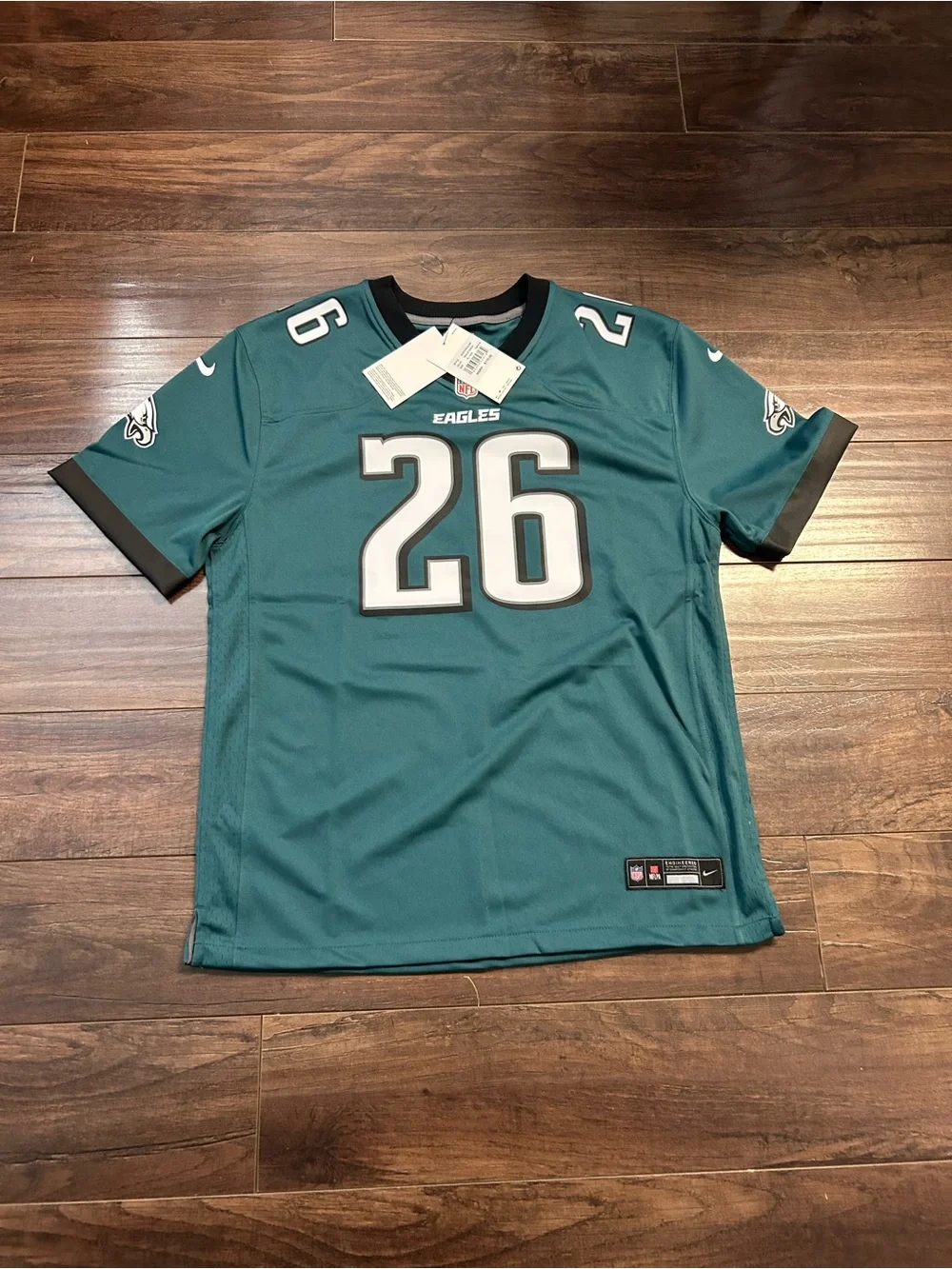 Nike Men's Saquon Barkley Philadelphia Eagles Football Jersey with Black Trim